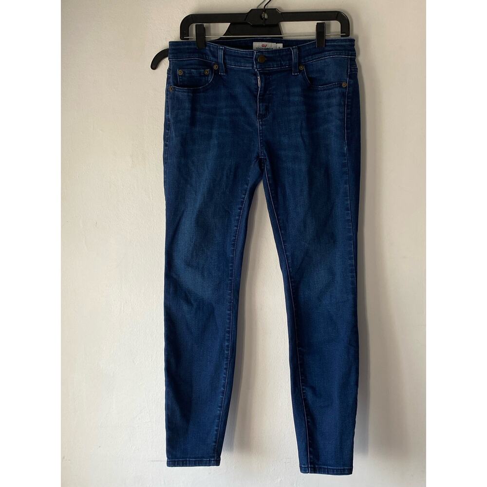 Vineyard Vines Womans Jeans SZ 8 Skinny Stretch Mid‎ Rise Preppy Casual Ankle